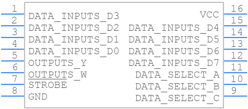 M74HC151B1R - STMicroelectronics - PCB symbol