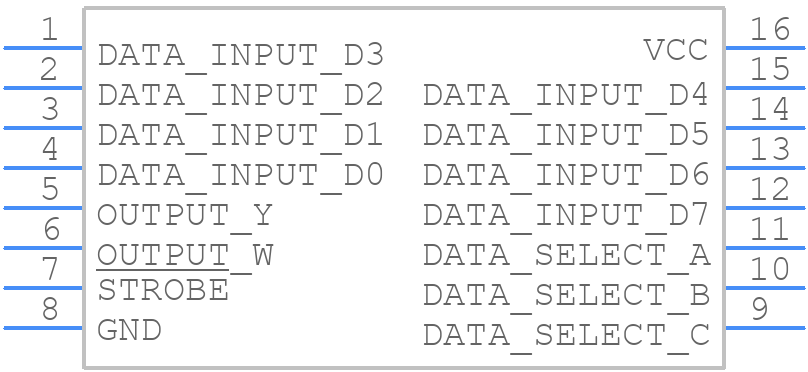 M74HC151TTR - STMicroelectronics - PCB symbol