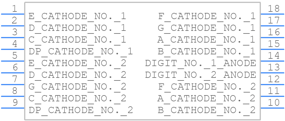 HDSP-5621 - Avago Technologies - PCB symbol