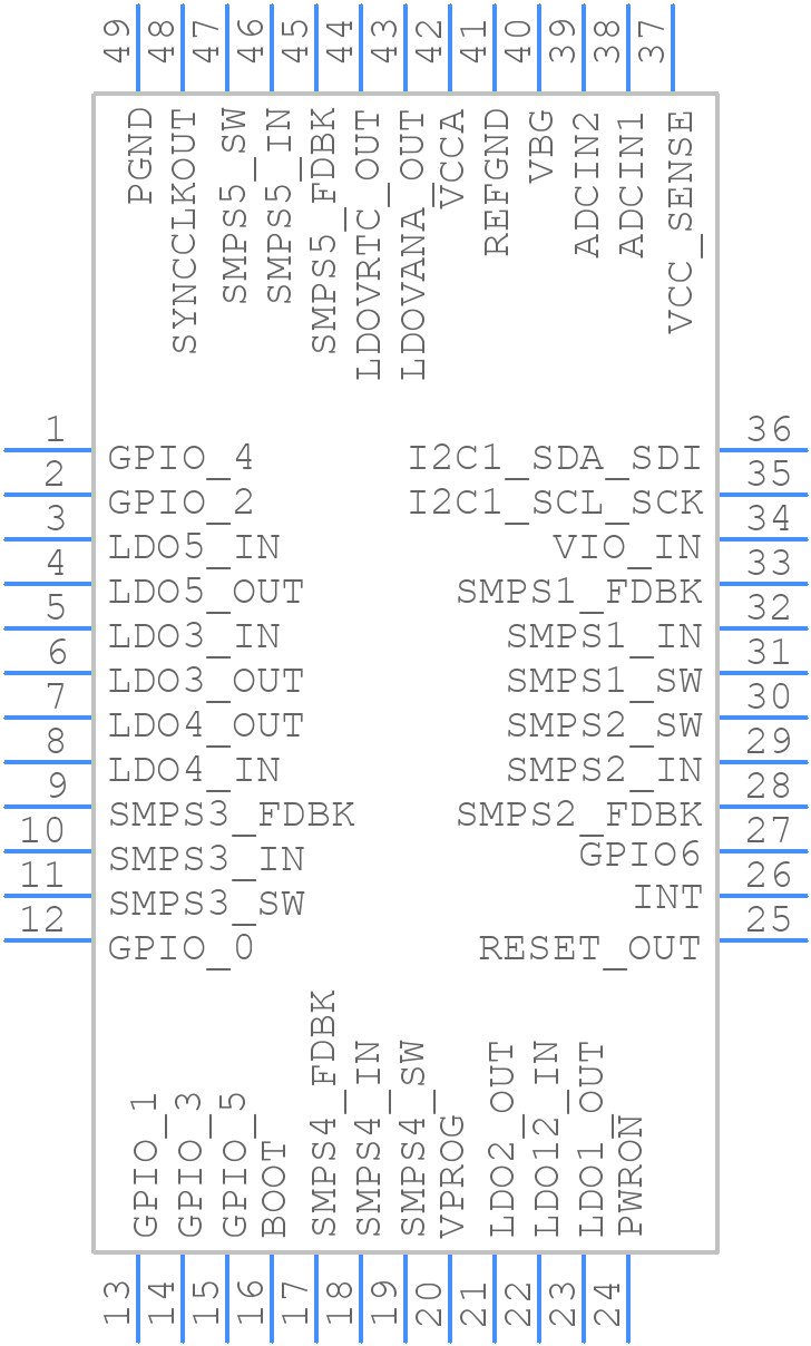 TPS659163RGZR - Texas Instruments - PCB symbol