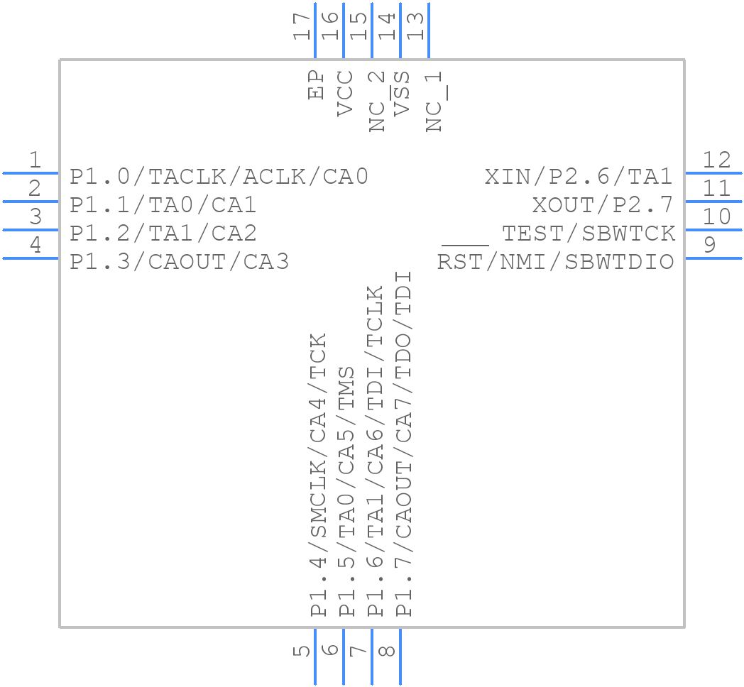 MSP430F2001TRSAR - Texas Instruments - PCB symbol