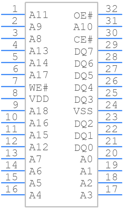 SST39F040-55-4I-WHE - Microchip - PCB symbol