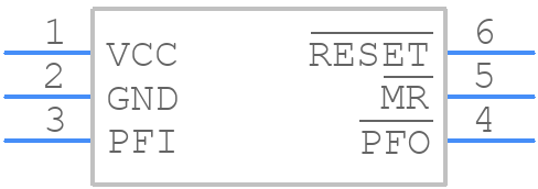 MAX6343TUT+T - Analog Devices - PCB symbol