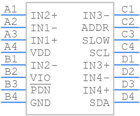 MAX34407EWE+ - Analog Devices - PCB symbol