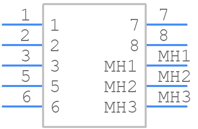 KMDGX-7S-BS - Kycon - PCB symbol