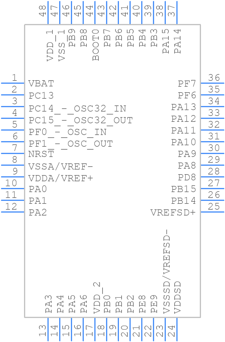 STM32F373CCT6TR - STMicroelectronics - PCB symbol