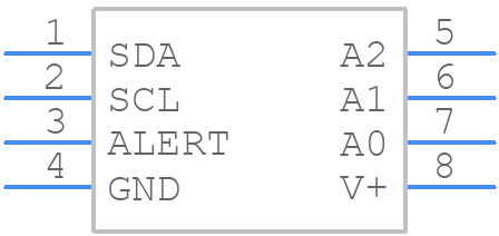 TMP175AQDGKRQ1 - Texas Instruments - PCB symbol