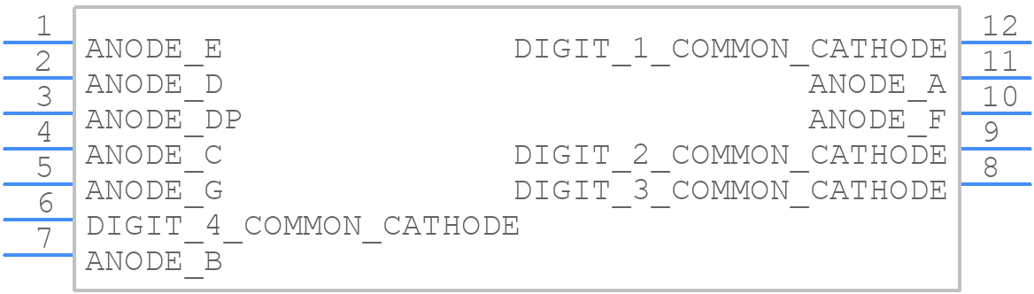 HDSP-B03G - Avago Technologies - PCB symbol