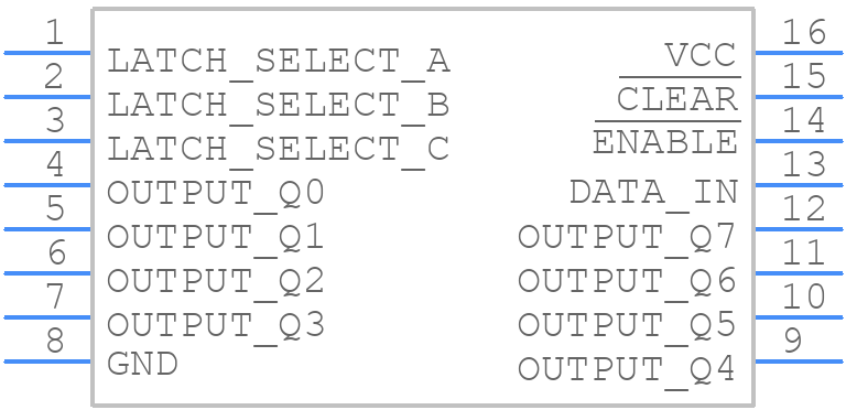 M74HC259TTR - STMicroelectronics - PCB symbol