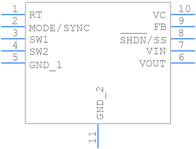 LTC3440EDD#PBF - Analog Devices - PCB symbol