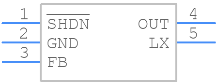 MAX1723EZK+T - Analog Devices - PCB symbol