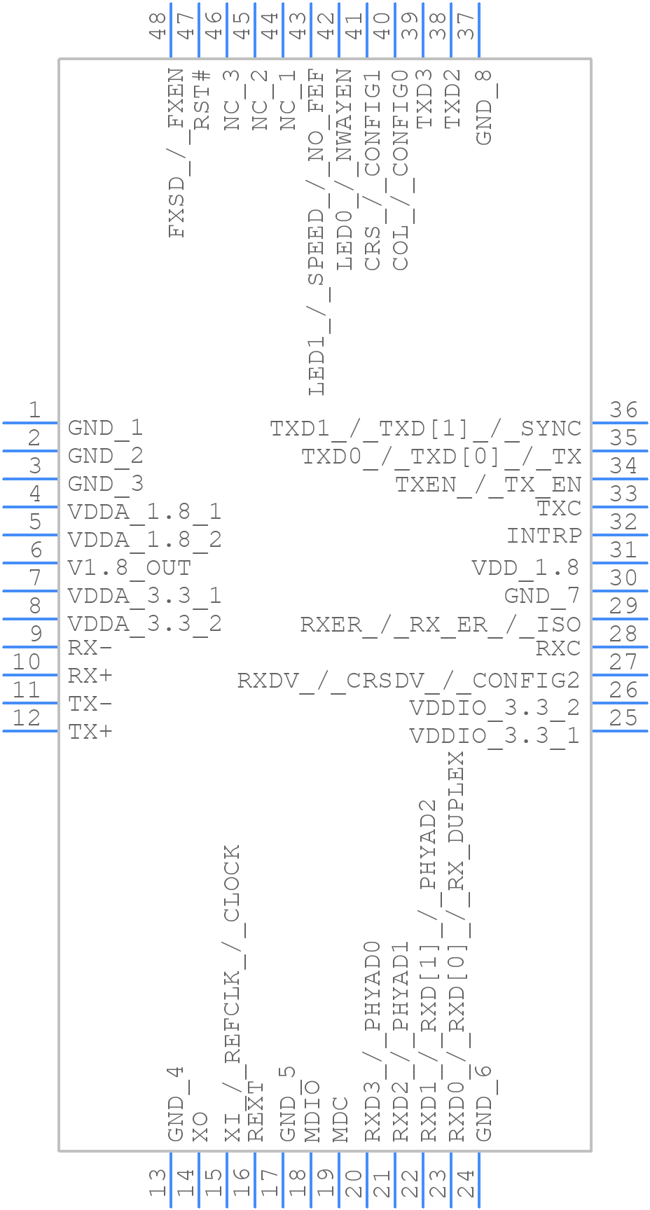 KSZ8041FTLI-TR - Microchip - PCB symbol