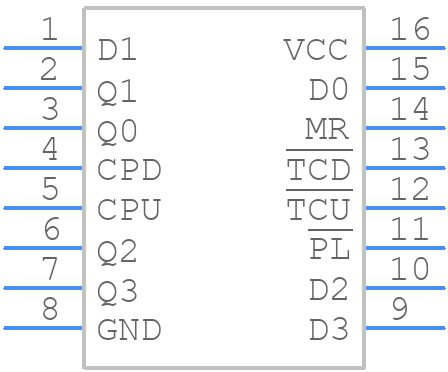 74HC193DB,118 - Nexperia - PCB symbol
