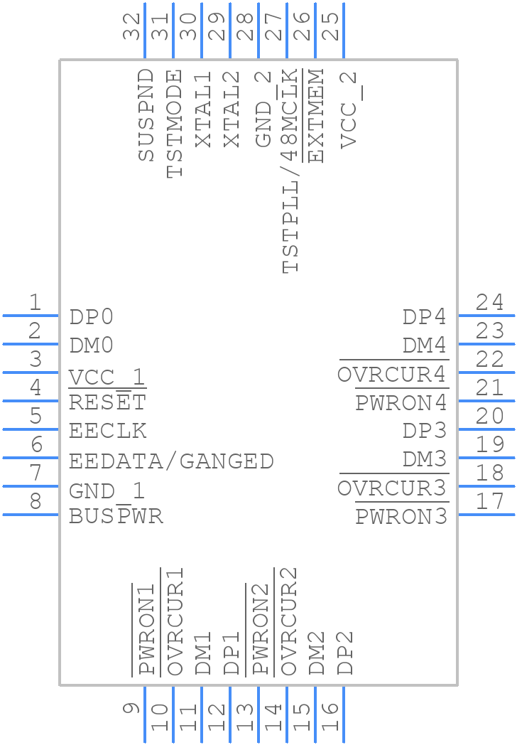 TUSB2046BIVFRG4 - Texas Instruments - PCB symbol