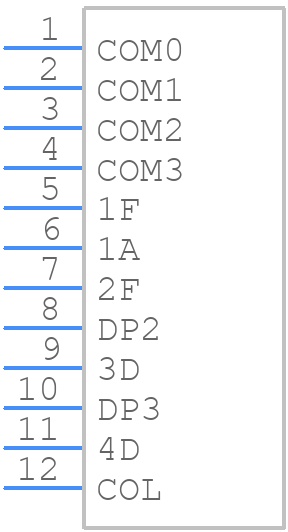 LCD-H401M16KR - Lumex - PCB symbol