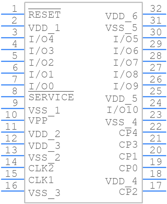 CY7C53120E2-10SXI - Infineon - PCB symbol