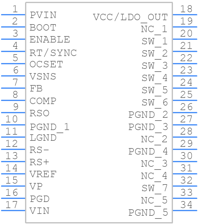 IR3847MTRPBF - Infineon - PCB symbol