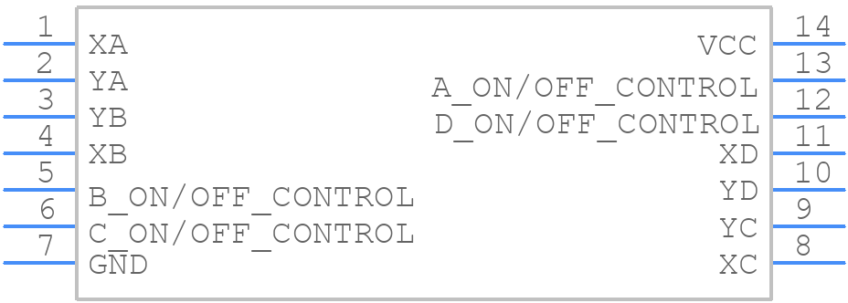 MC74VHC4066DTR2G - onsemi - PCB symbol