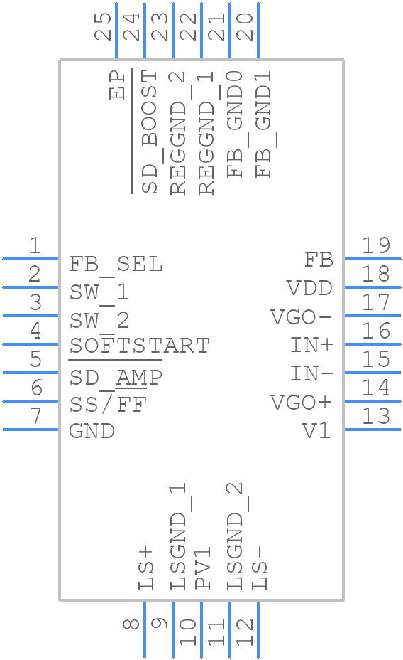 LM48511SQX/NOPB - Texas Instruments - PCB symbol
