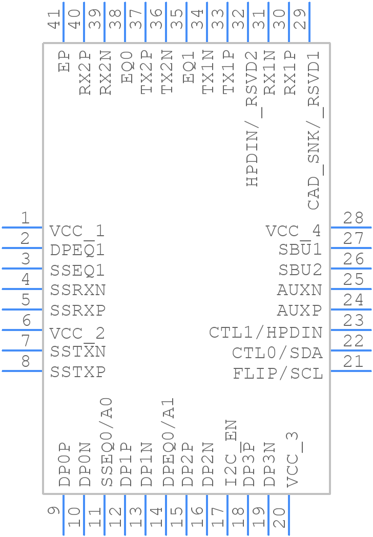 TUSB1046-DCIRNQR - Texas Instruments - PCB symbol