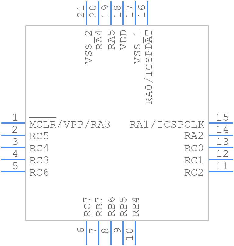 PIC16F18446-E/GZ - Microchip - PCB symbol