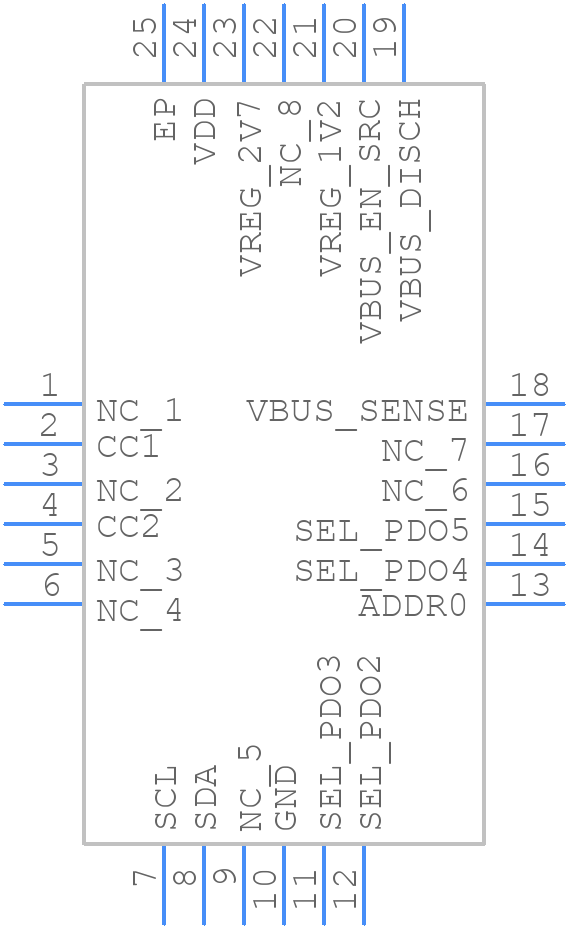 STUSB4710AQTR - STMicroelectronics - PCB symbol