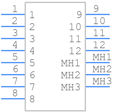 DT13-12PA-G003 - TE Connectivity - PCB symbol