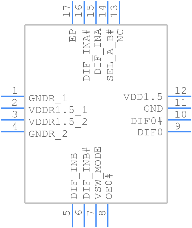 9DMU0141AKILFT - Renesas Electronics - PCB symbol