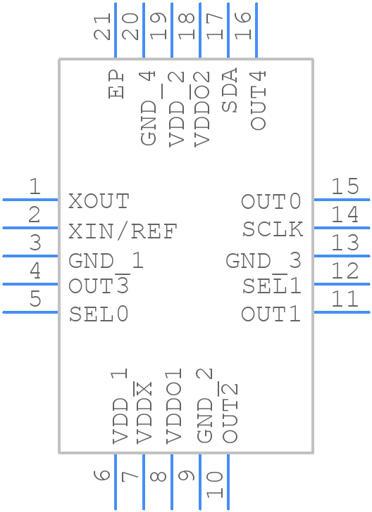 5P49EE502NDGI - Renesas Electronics - PCB symbol