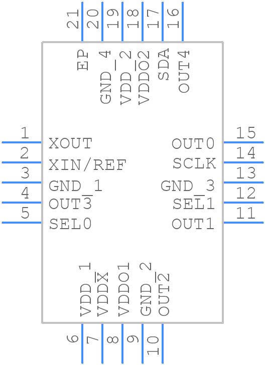 5P49EE502NDGI8 - Renesas Electronics - PCB symbol
