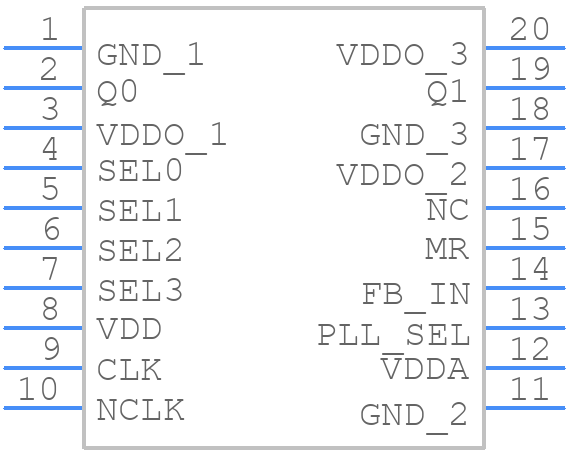 87002AG-02LFT - Renesas Electronics - PCB symbol
