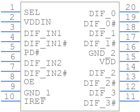 5V41067APGGI8 - Renesas Electronics - PCB symbol