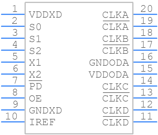 5V41186PGGI8 - Renesas Electronics - PCB symbol