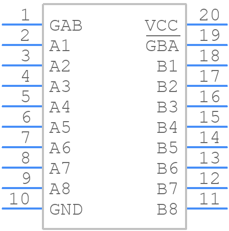 74FCT621ATSOG8 - Renesas Electronics - PCB symbol