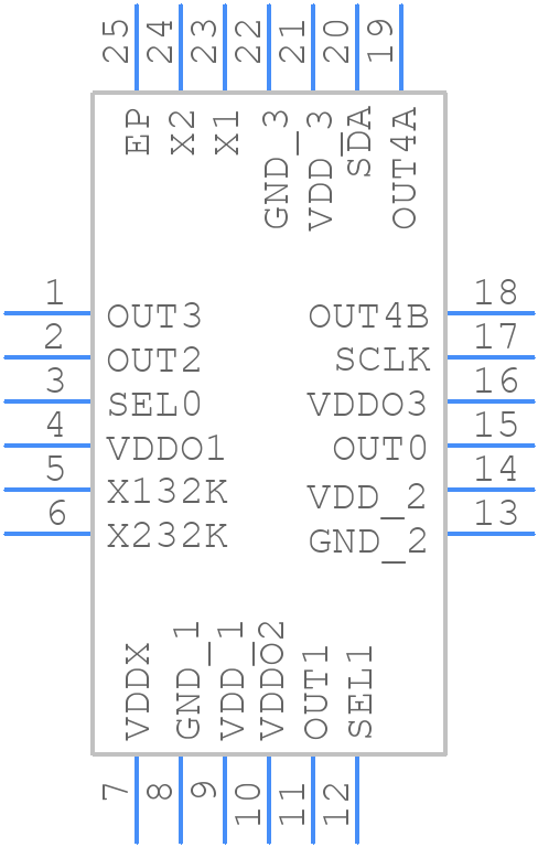 5P49EE602NLGI8 - Renesas Electronics - PCB symbol