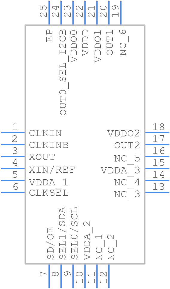 5P49V5923B000NLGI8 - Renesas Electronics - PCB symbol