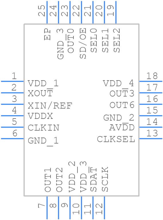 5V49EE503NLGI8 - Renesas Electronics - PCB symbol