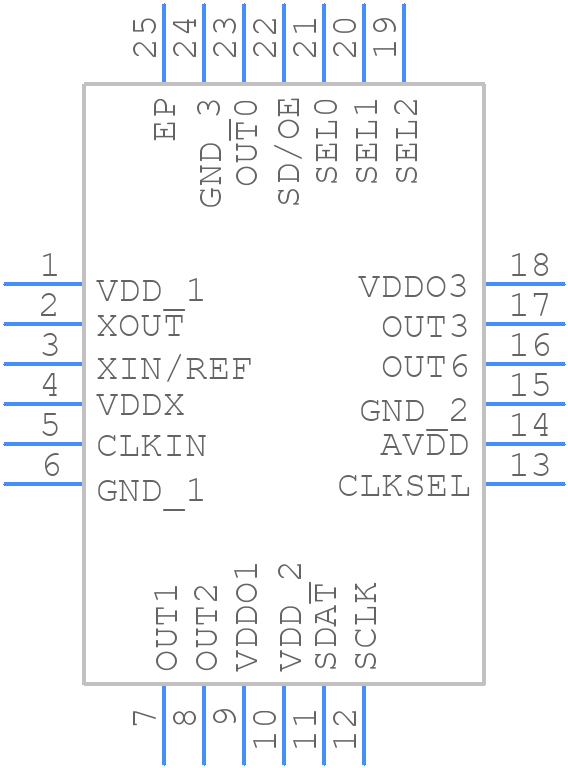 5V49EE504NLGI8 - Renesas Electronics - PCB symbol