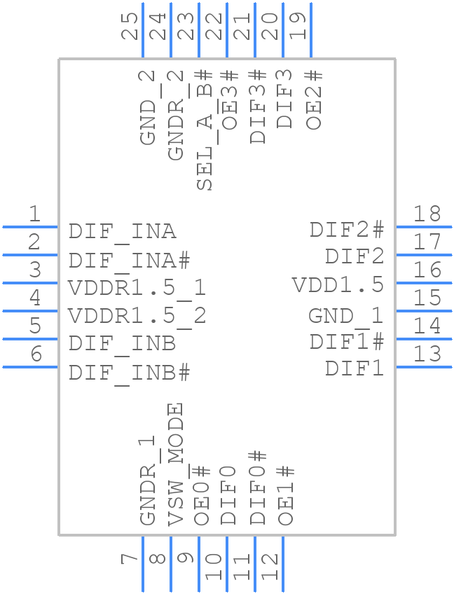 9DMU0431AKILFT - Renesas Electronics - PCB symbol