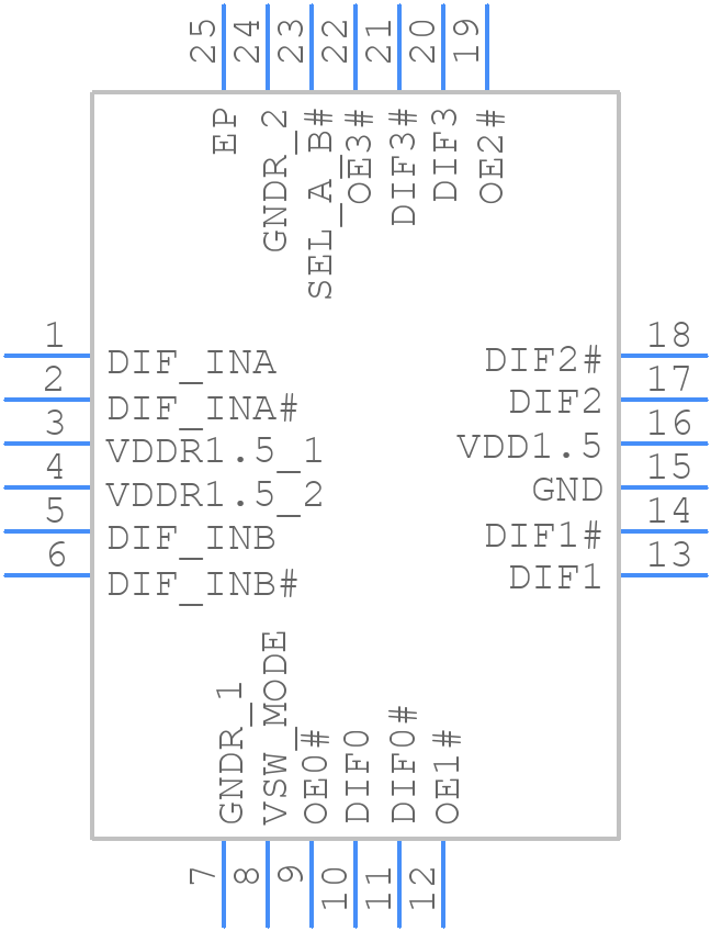 9DMU0441AKILFT - Renesas Electronics - PCB symbol