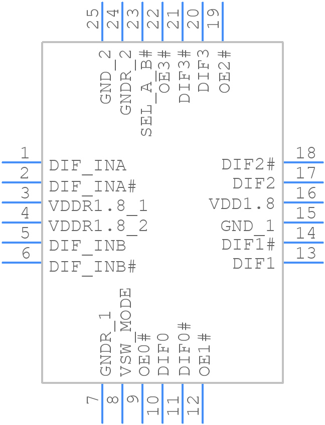 9DMV0431AKILF - Renesas Electronics - PCB symbol