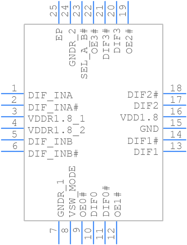 9DMV0431AKILFT - Renesas Electronics - PCB symbol