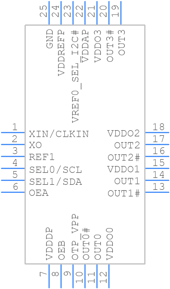 9FGV1004B000NBGI8 - Renesas Electronics - PCB symbol