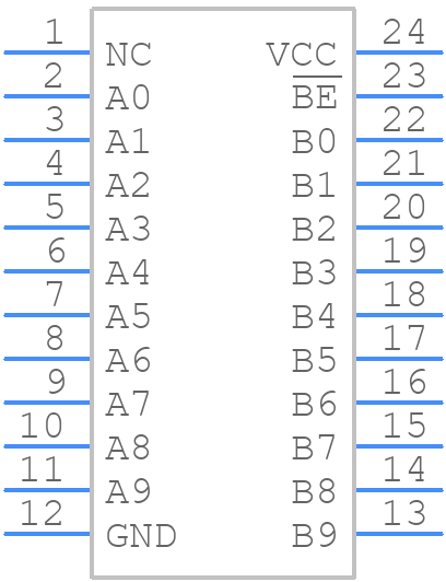 QS3VH861QG - Renesas Electronics - PCB symbol