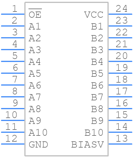 74CBTLV6800PGG8 - Renesas Electronics - PCB symbol