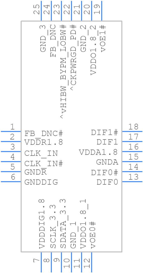 9DBV0231AKILFT - Renesas Electronics - PCB symbol