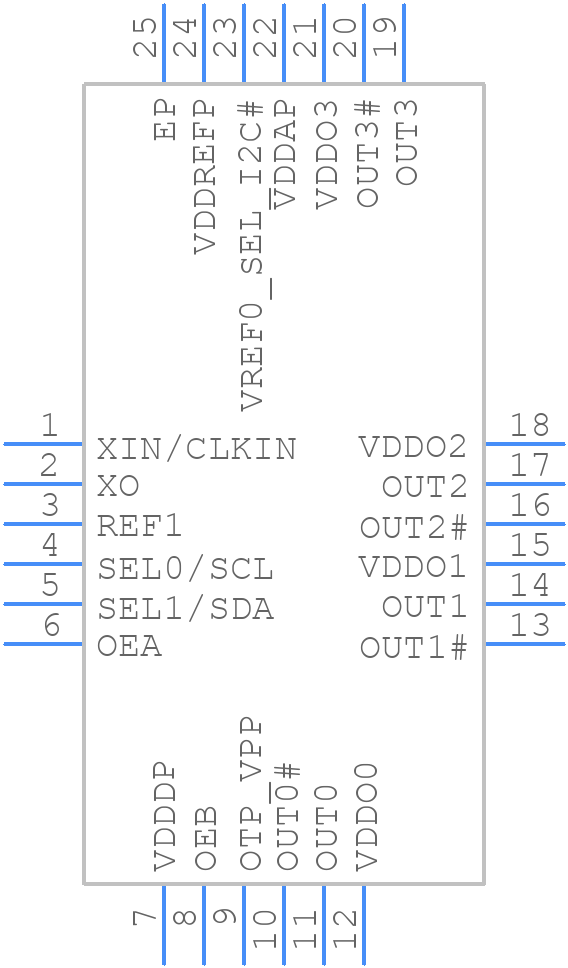 9FGV1002B000NBGI - Renesas Electronics - PCB symbol