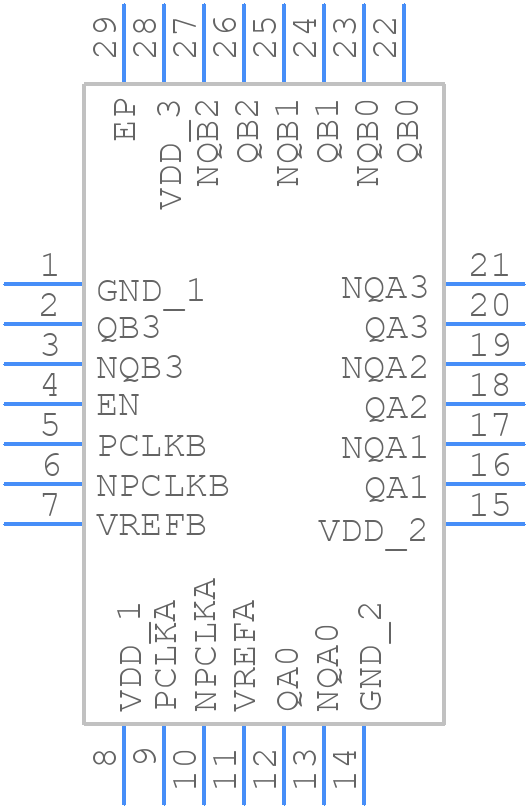 8SLVD2104NBGI8 - Renesas Electronics - PCB symbol