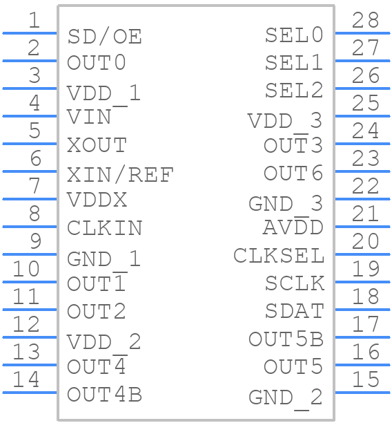 5V19EE903PGGI - Renesas Electronics - PCB symbol