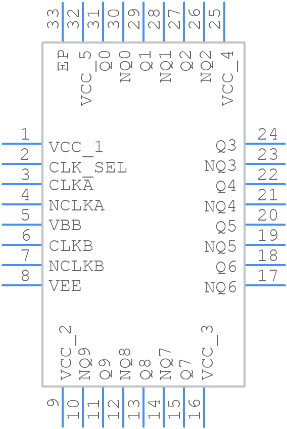8T33FS6111DXGI8 - Renesas Electronics - PCB symbol